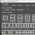 Aluminum Window Generator 2.0 for 3dmax2018-2026官方正版下載，附詳細(xì)圖文安裝教程！
